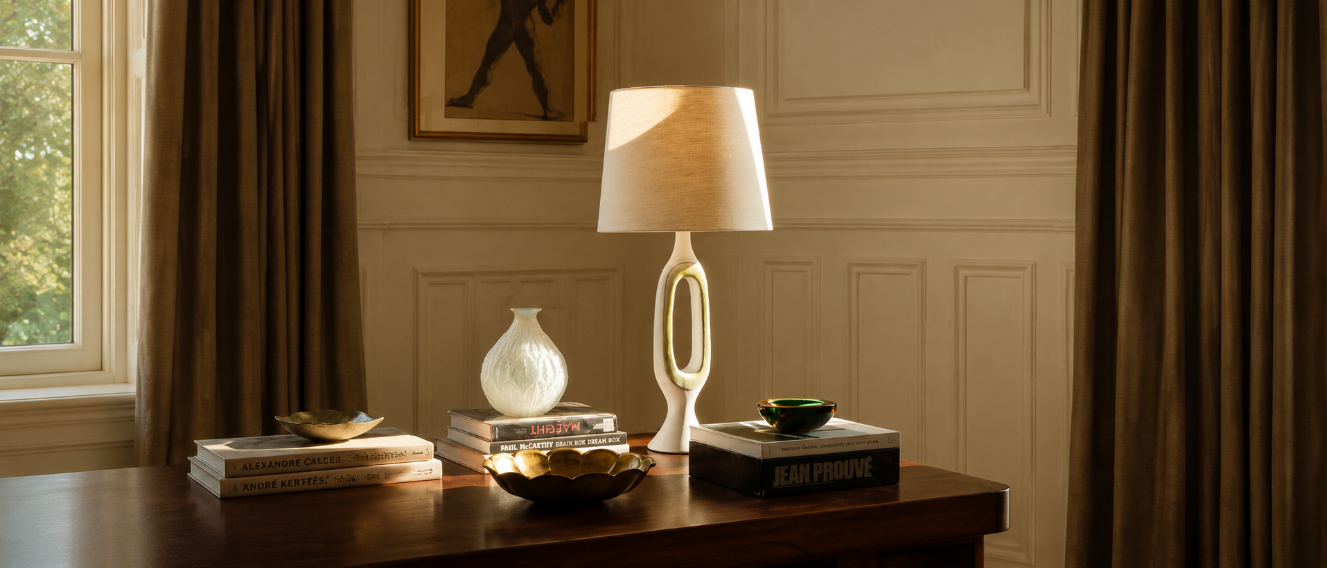 A warm interior with decorative details