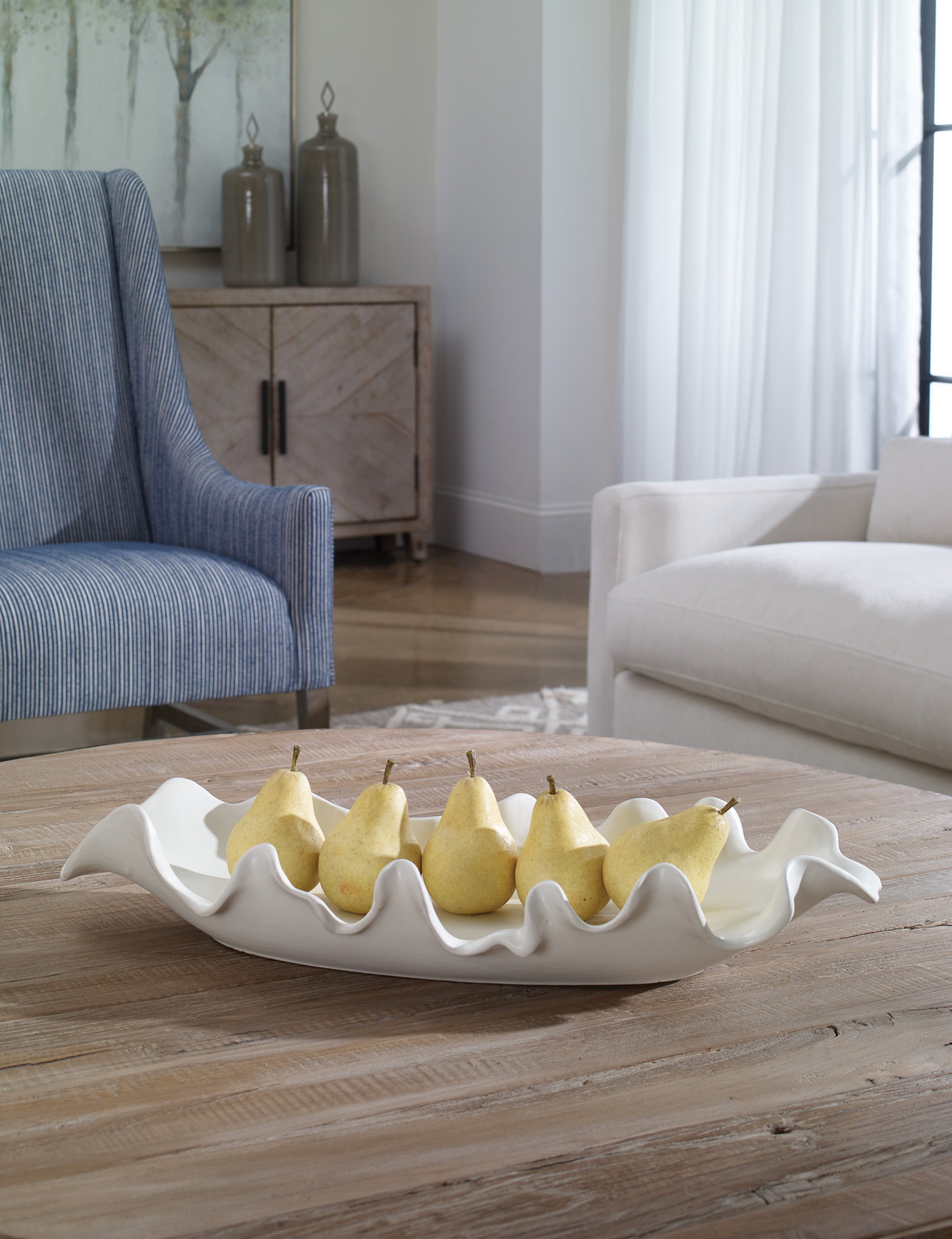 Decorative Matte White Bowl - White