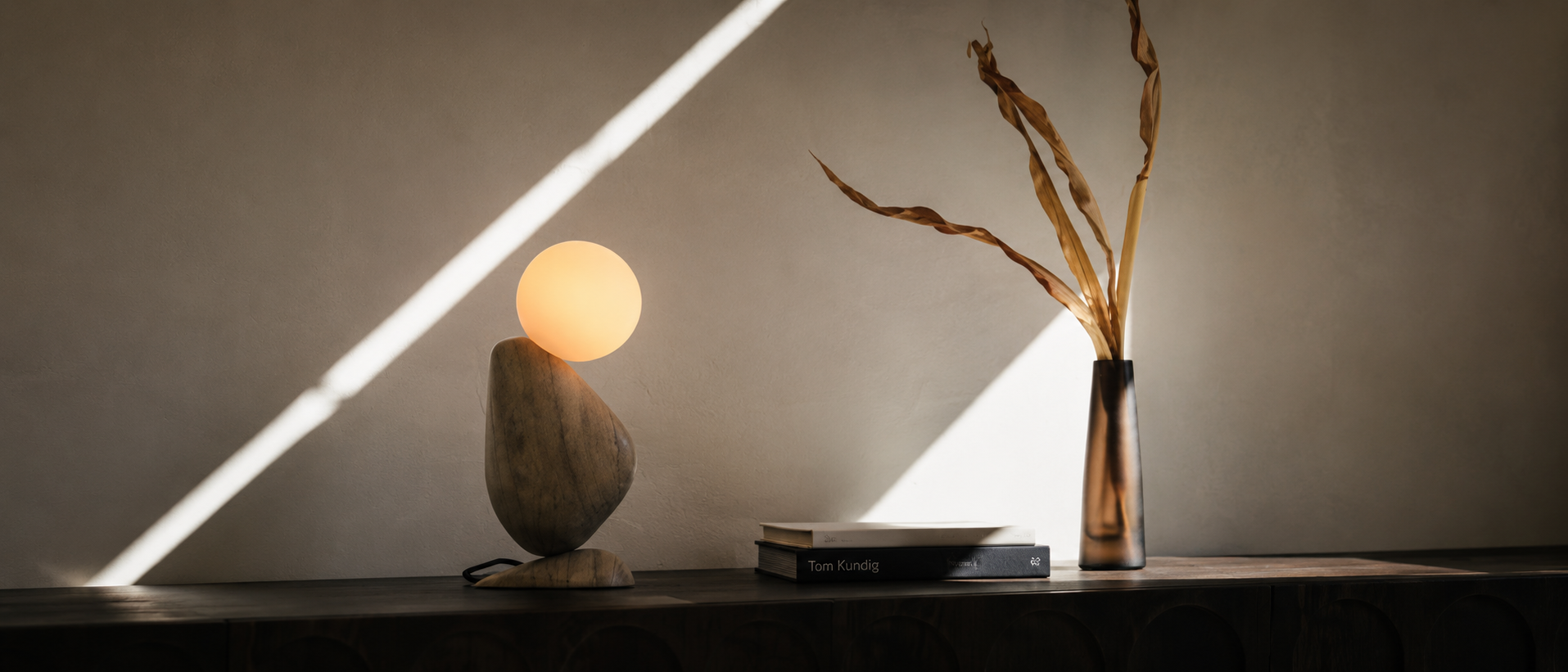 Decorative objects styled in an everyday interior