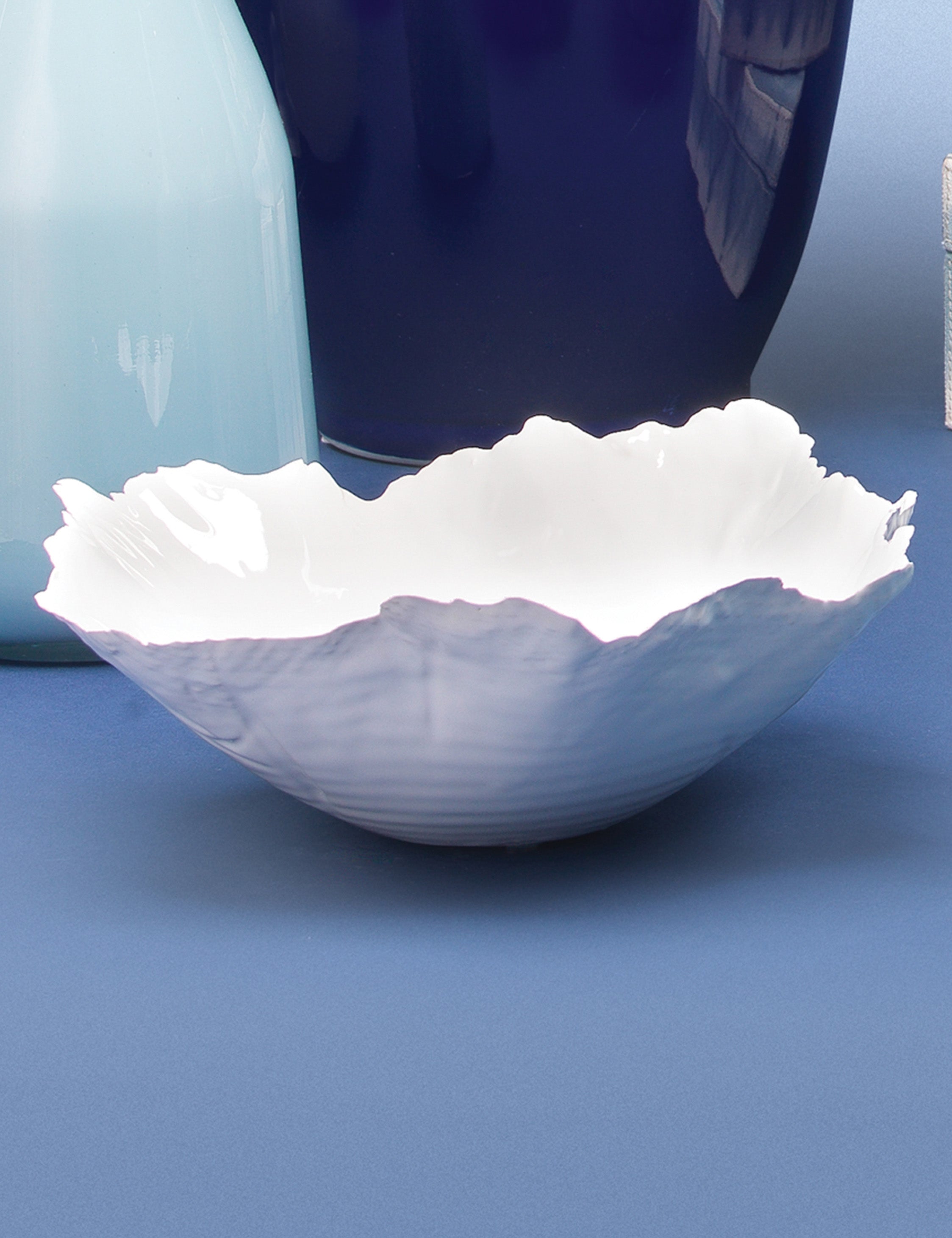 Floral Sculptural Organic Bowl - Brown - Image 4