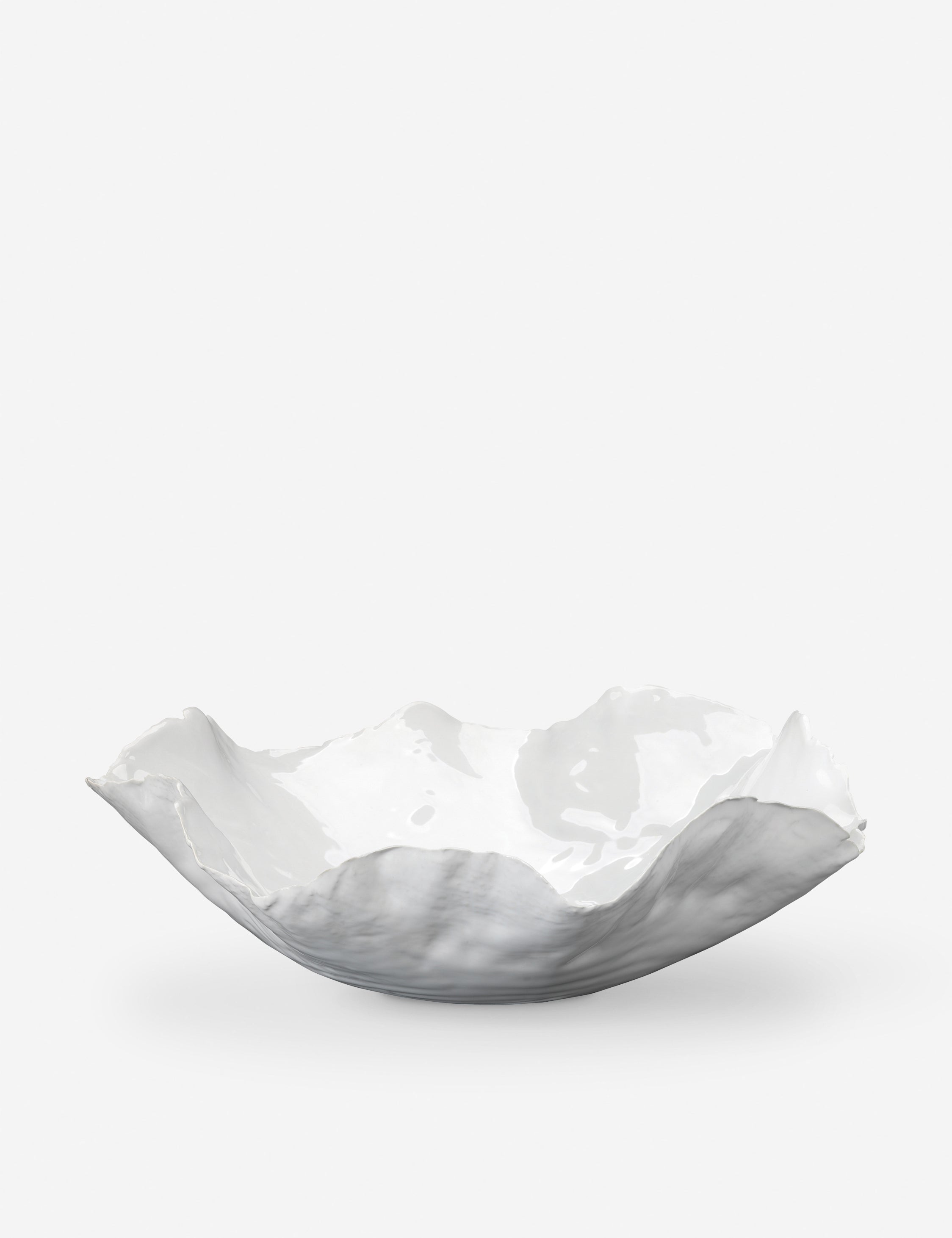 Floral Sculptural Organic Bowl - Brown - Image 5