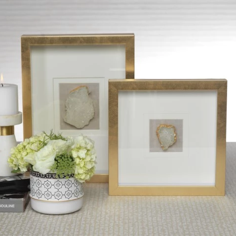 Gold Framed Crystal Wall Art - Image 2