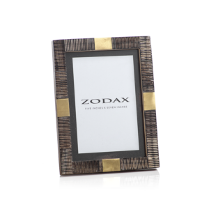 Horn and Brass Photo Frame