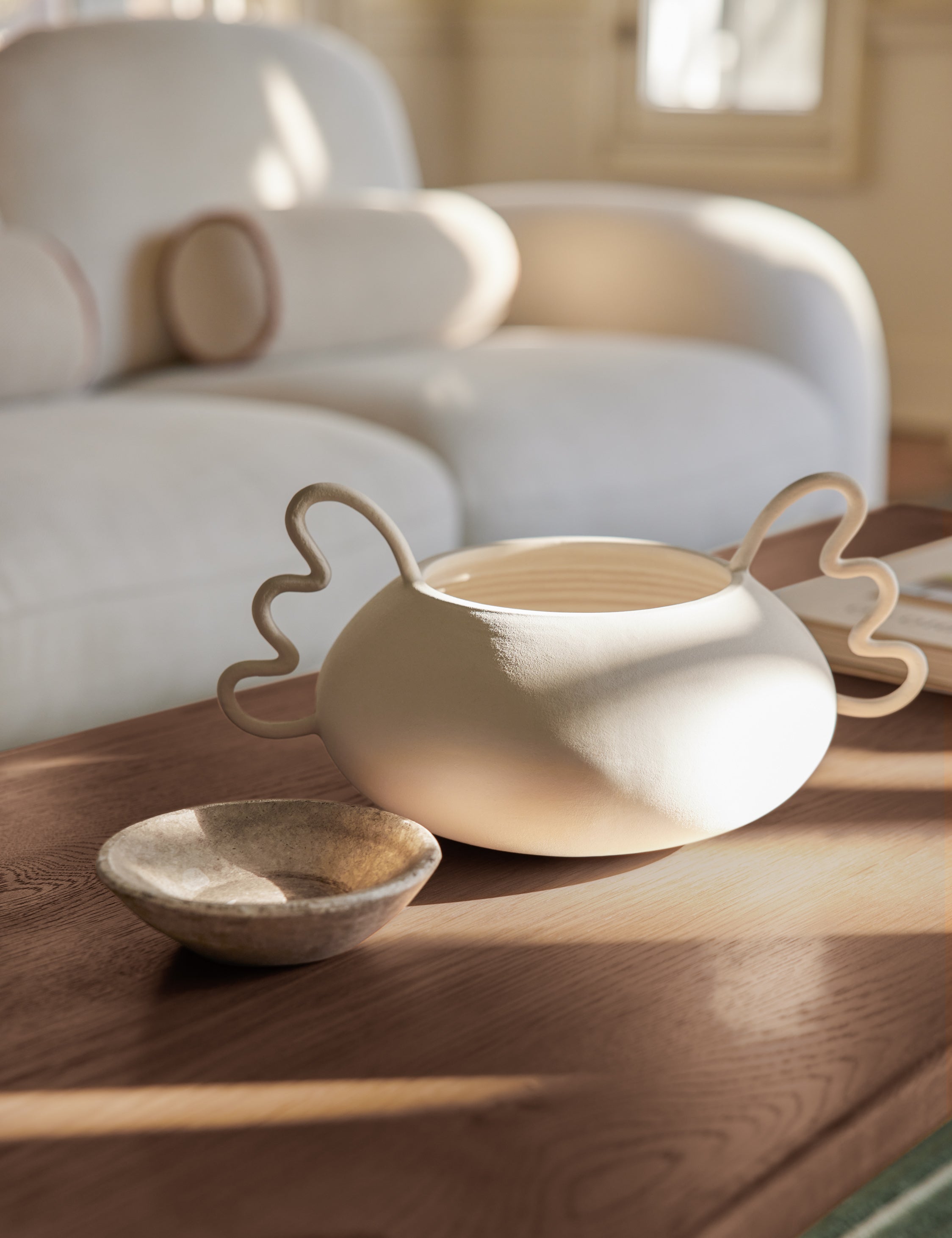 Sculptural Modern Ivory Bowl - Ivory