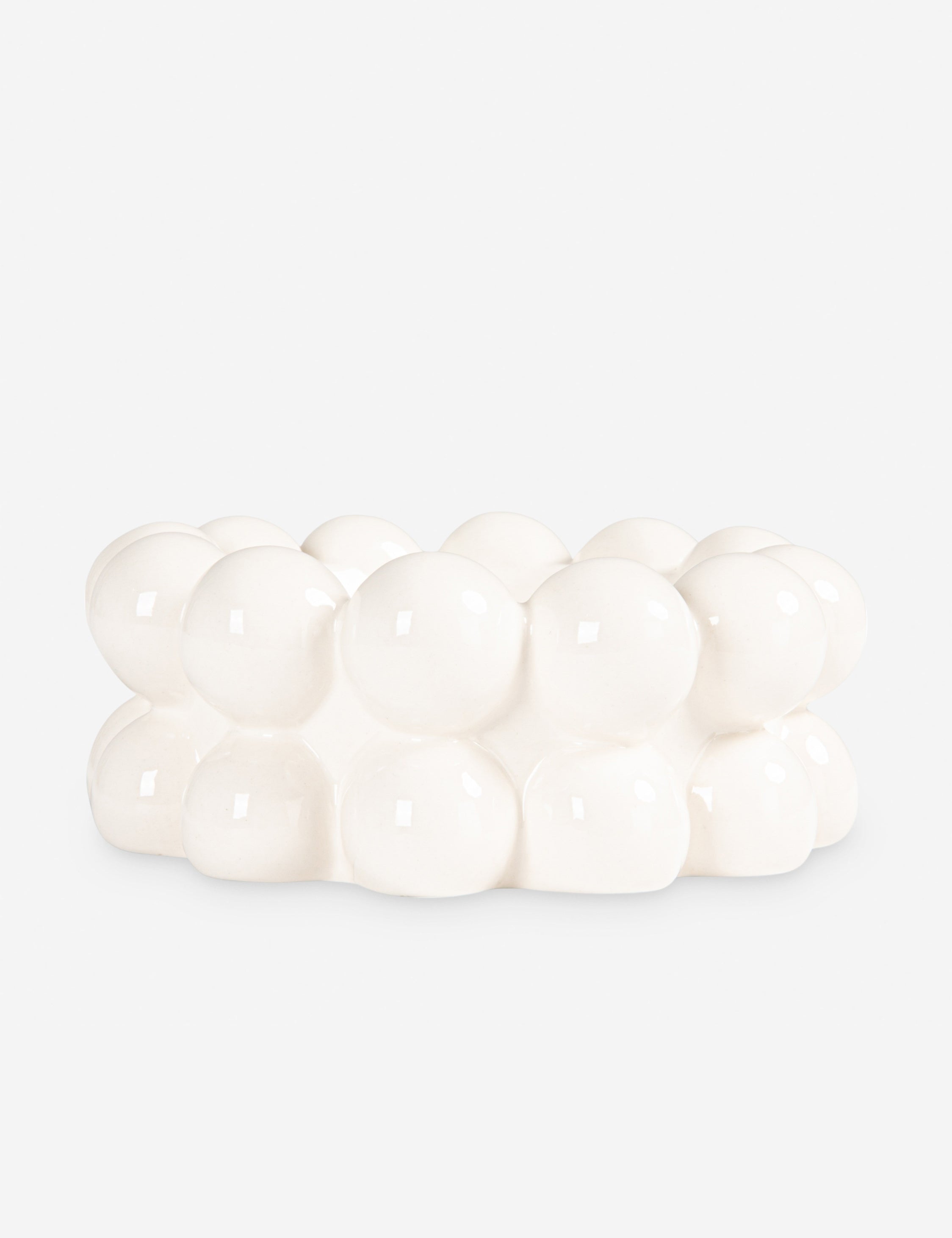 Sculptural White Stoneware Bowl - White - Image 2