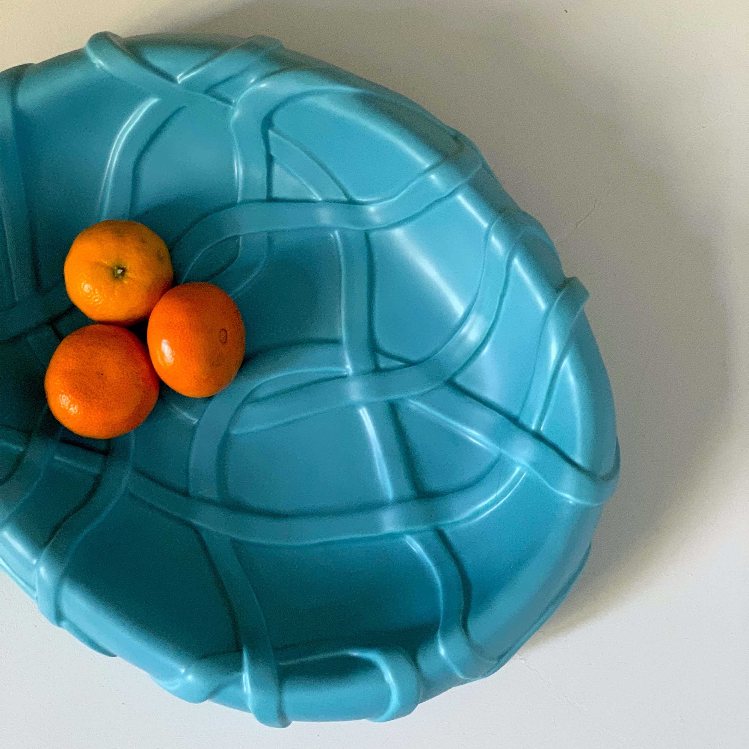 Azure Blue Decorative Tray - Artful Gloss Relief - Image 3