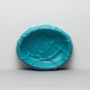 Azure Blue Decorative Tray - Artful Gloss Relief