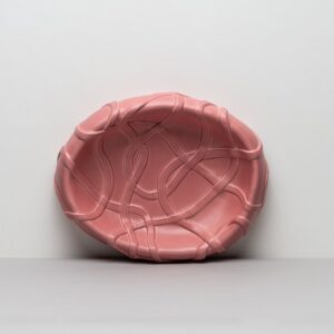 Nostalgia Rose Centerpiece Plate - Draped Edge Design