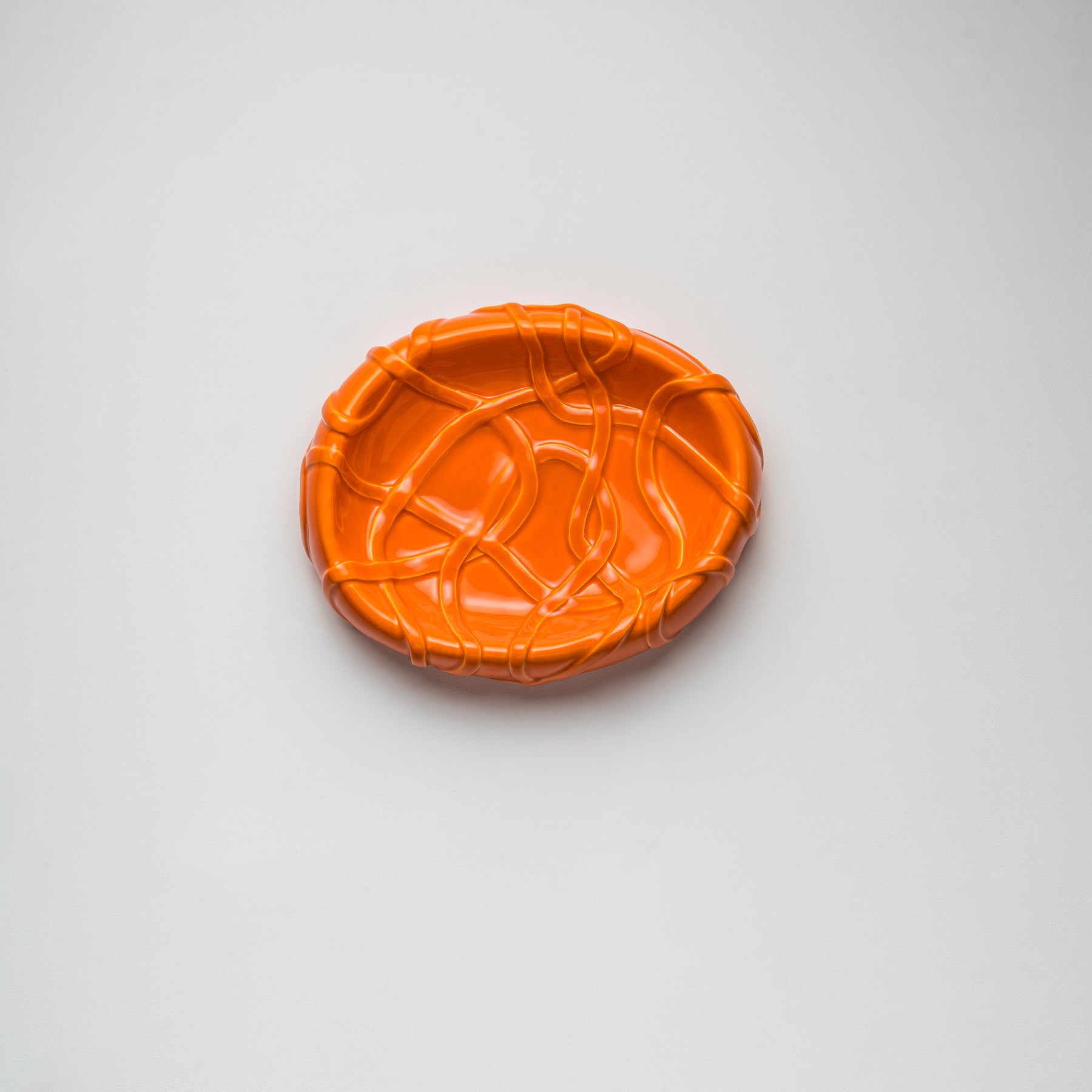 Persimmon Orange Decorative Tray - Artful Gloss Relief - Image 2