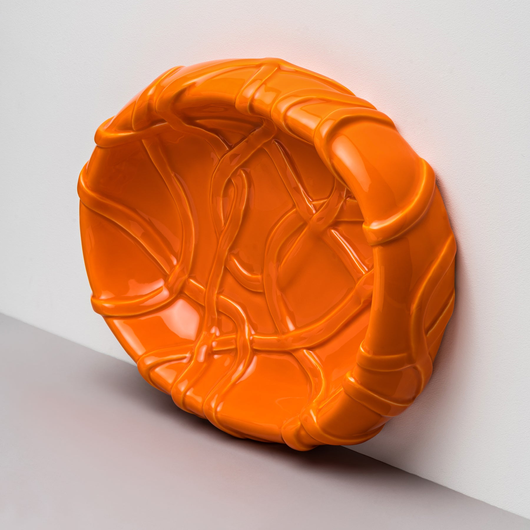 Persimmon Orange Decorative Tray - Artful Gloss Relief