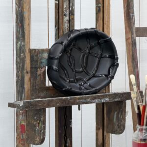 Gloss Black Serving Platter - Gloss Sculpted Surface