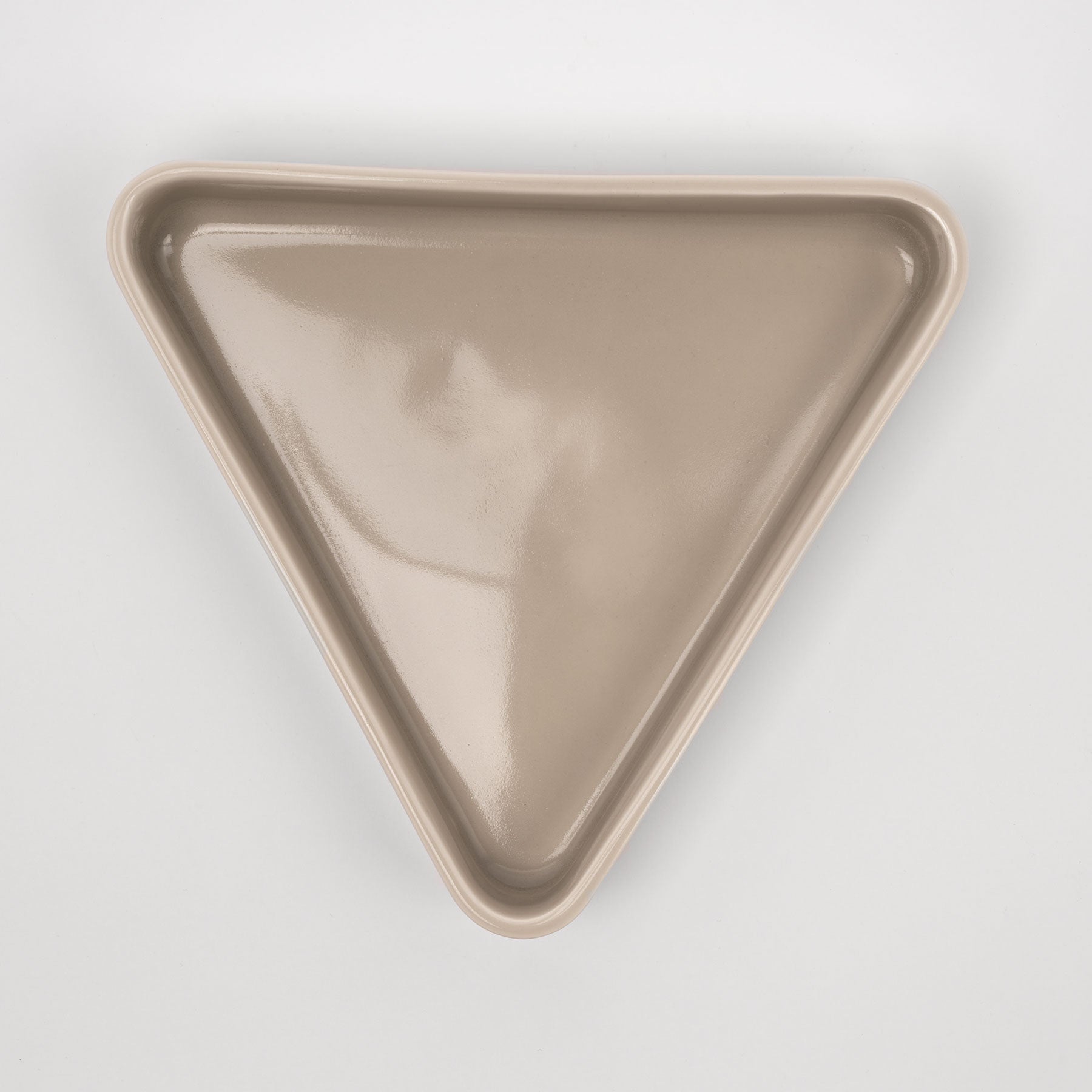 Concrete Grey Geometric Bowl - Low-Profile Triangle Silhouette - Image 3