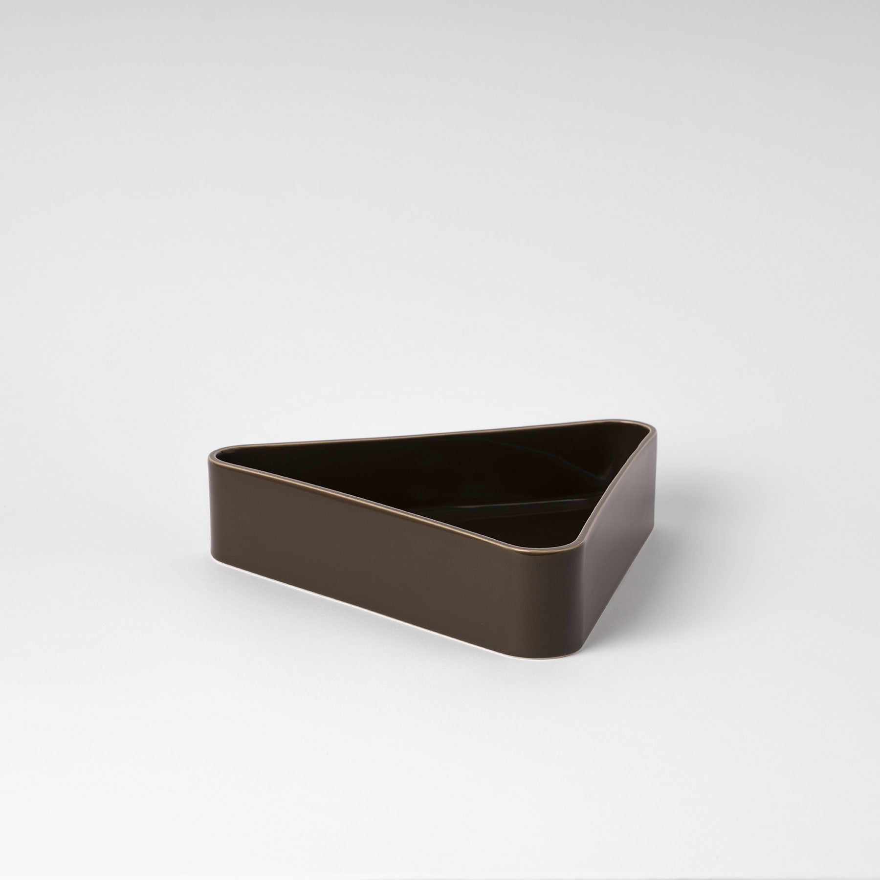 Wetland Green Fruit Tray - Sculpted Rounded Triangle