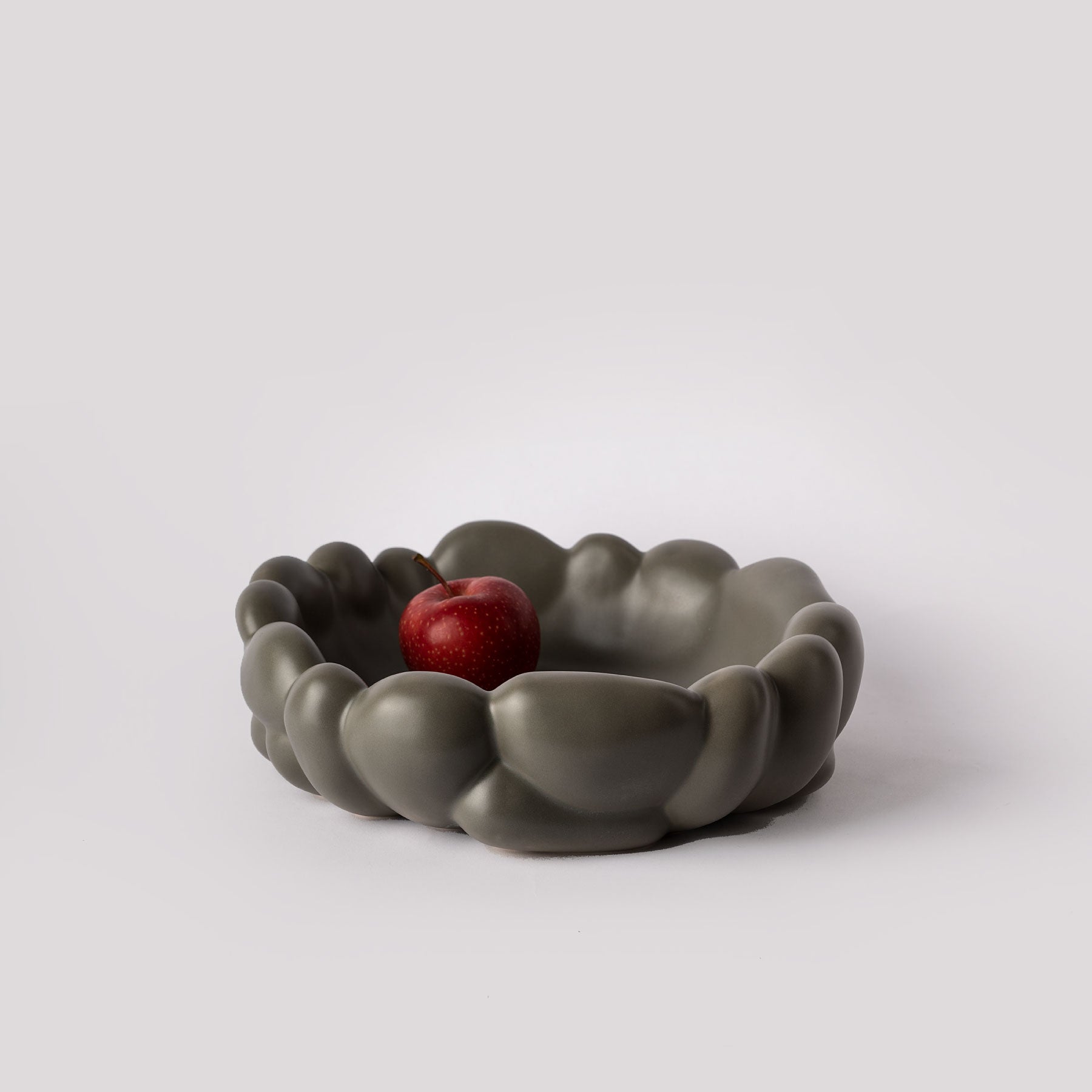 Smoke Green Centerpiece Bowl - Soft Cloud-Edge Silhouette - Image 2