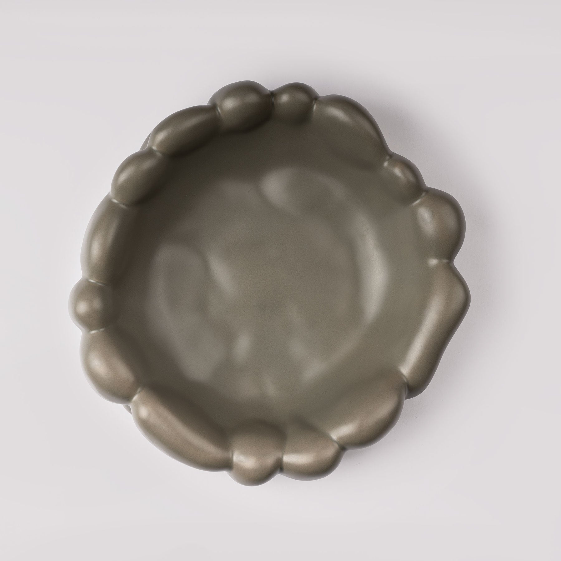 Smoke Green Centerpiece Bowl - Soft Cloud-Edge Silhouette - Image 3