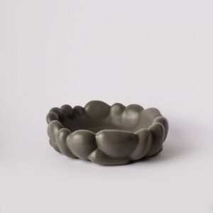 Smoke Green Centerpiece Bowl - Soft Cloud-Edge Silhouette