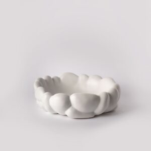 Vaporous Grey Centerpiece Bowl - Soft Cloud-Edge Silhouette