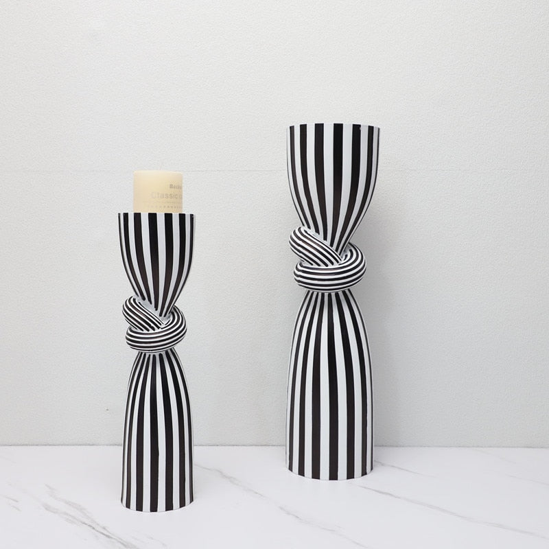 Optic Knot Stripe Candle Holder - Image 2