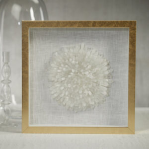 Gold Framed Crystal Flower Wall Art