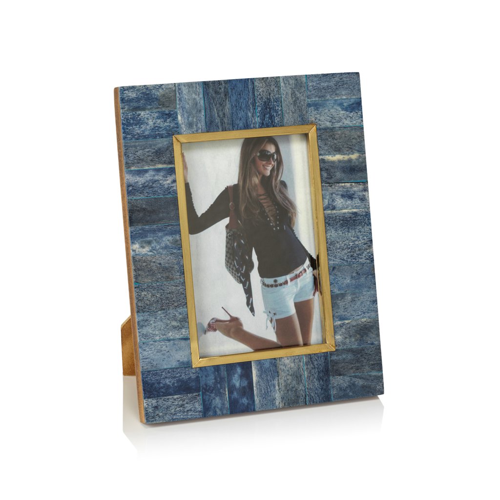 Bone Photo Frame with Inner Brass Trim - Image 2