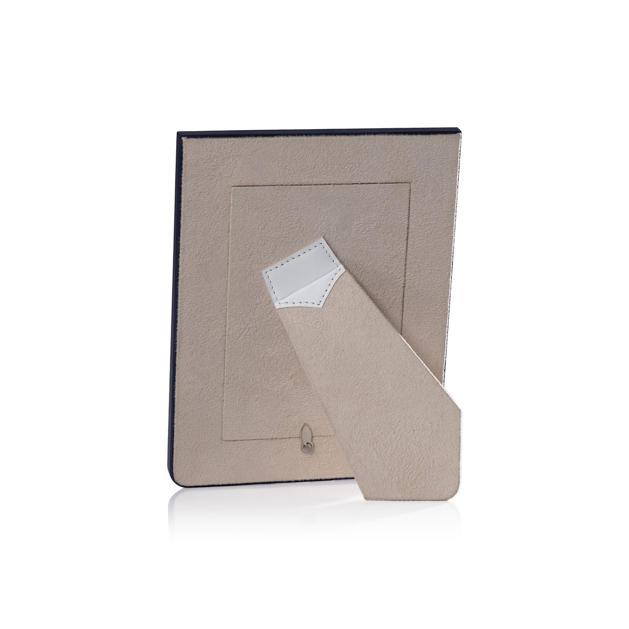White and Navy Nappa Leather Photo Frame - Image 6
