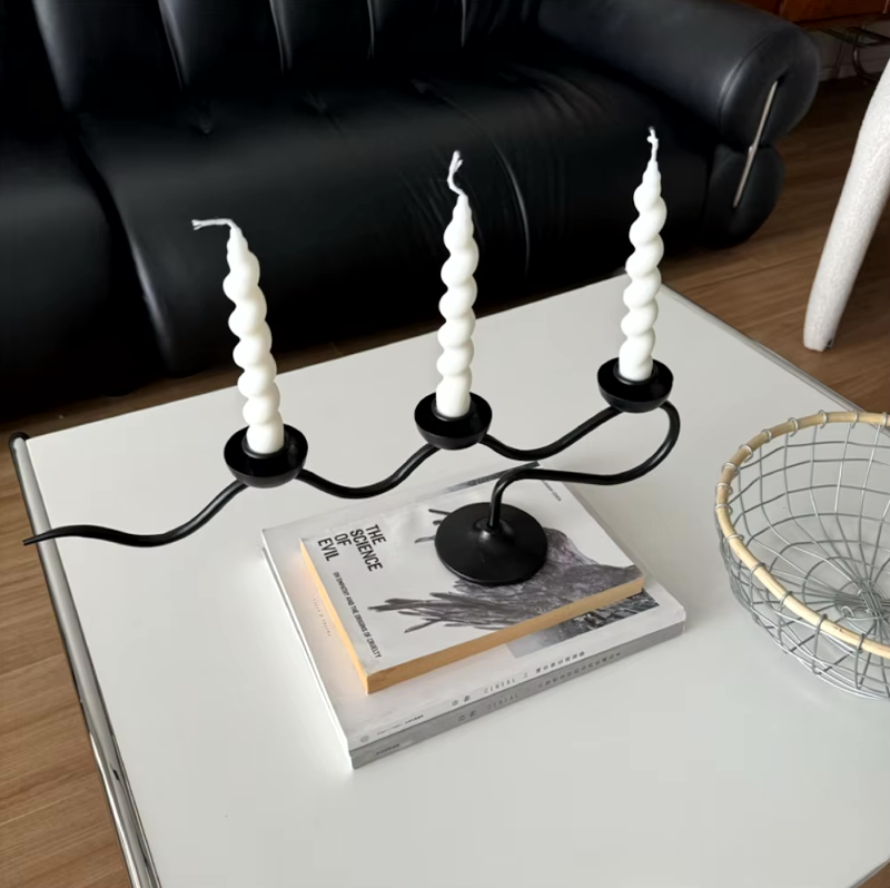 Deco Wave Iron Candle Holder - Image 5