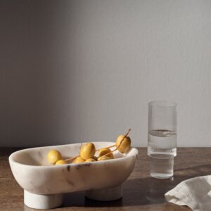 Decorative Natural Stone Bowl - White